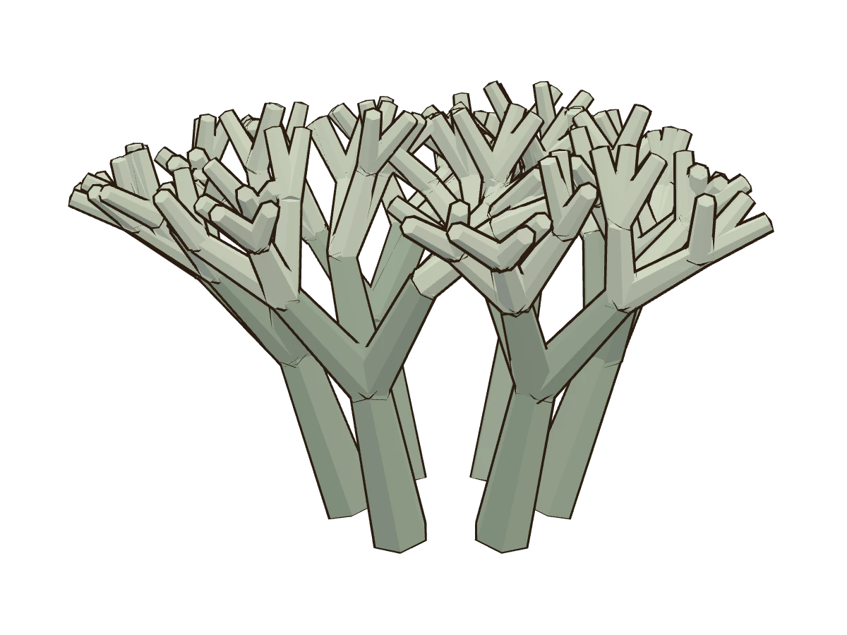 Liquen de los renos (Cladonia rangiferina)
