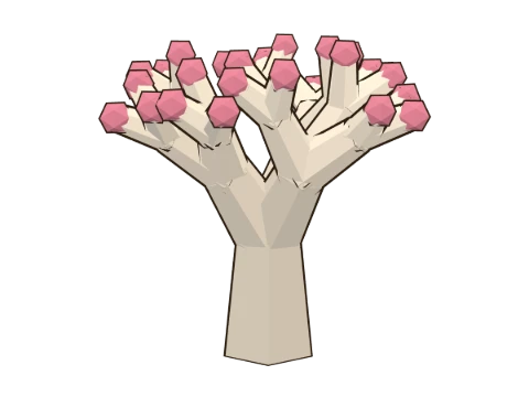 Pink-tipped coral